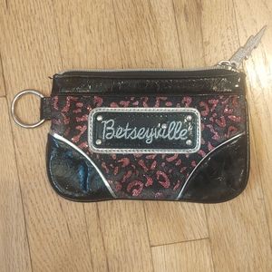 Betseyville black and pink coin purse